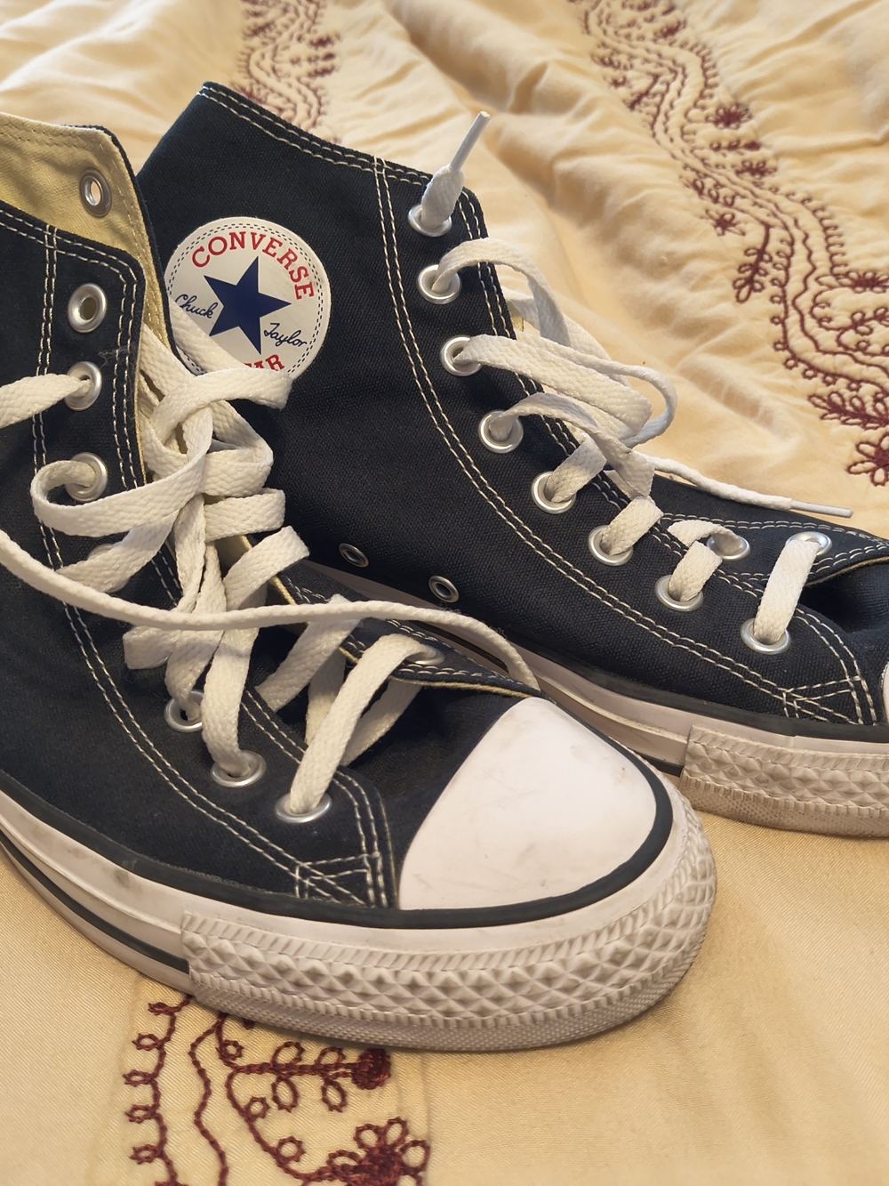 Converse Black and White High Top Sneakers